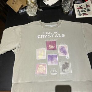 TNA Healing Crystals sweatshirt Aritzia